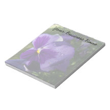 Pansy With Water Droplets; Promotional Memo Notepad