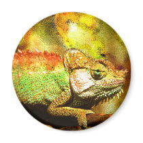 Panther chameleon Digital art magnets