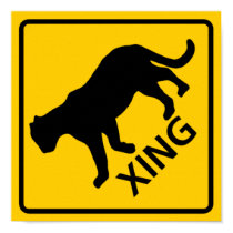 Panther Crossing Highway Sign posters by wesleyowns Panther Crossing Highway Sign posters