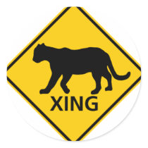 Panther Crossing Highway Sign stickers by wesleyowns Panther Crossing Highway Sign stickers