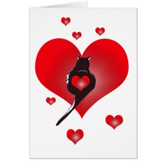 Panther Heart Valentine Card
