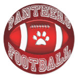 Panthers Football Red and White stickers
