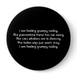 Pantomime. Poem. Black White buttons