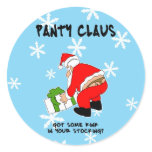 Panty Claus Round Stickers