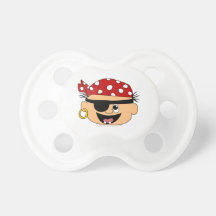 Pañuelo rojo Binkie del bebé lindo del pirata para