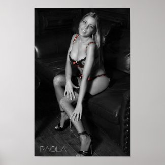 PAOLA B&W Poster print