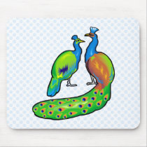 Paola & Paolo Peacock mousepads by BisforBirds Paola & Paolo Peacock mousepads
