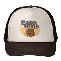 Papa Bear, Cool Fathers Day Vintage Look Hat