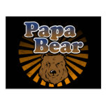 Papa Bear, Cool Fathers Day Vintage Look Post Card