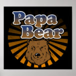 Papa Bear, Cool Fathers Day Vintage Look posters
