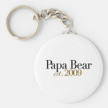 Papa Bear Est 2009 Keychain
