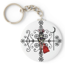 Papa Legba Voodoo Doll Veve Keychain