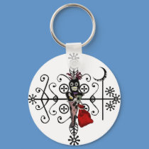 Papa Legba Voodoo Doll Veve Keychain by voodoomama Papa Legba Voodoo Doll Veve Keychain