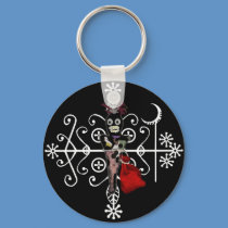 Papa Legba Voodoo Doll Veve Keychain by voodoomama Papa Legba Voodoo Doll Veve Keychain
