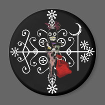 Papa Legba Voodoo Doll Veve Magnet magnets