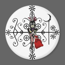 Papa Legba Voodoo Doll Veve Magnet magnets