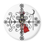 Papa Legba Voodoo Doll Veve Magnet