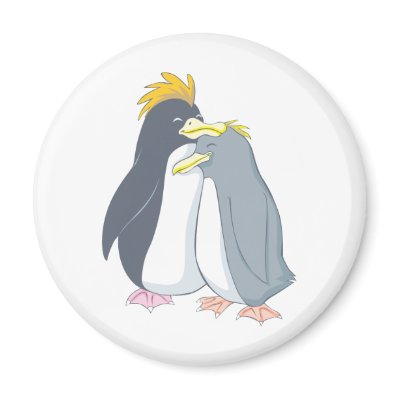 Papa Penguin Loves Mama Penguin magnets