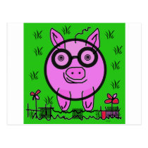 papa pig postcard