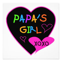 Papa's Girl Tees, Hats, Mugs, Buttons, clothing Personalized Invites