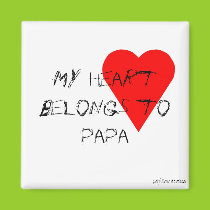 Papa's Heart Magnet magnets