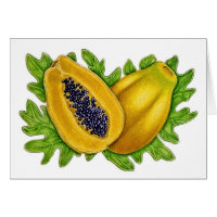 Papaya Botanical card
