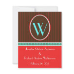 Papaya, Choclate, Tiffany Blue Reponse Cards Custom Announcement