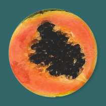 Papaya Watercolor - Magnet