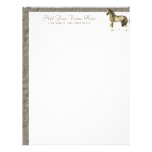 Papel con membrete de oro del unicornio plantilla de membrete