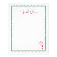 Papel con membrete de Papá Noel Membrete