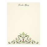 Papel con membrete popular delicado floral del mod plantillas de membrete