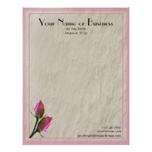 Papel con membrete rosado de los rosas plantilla de membrete