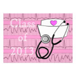 Papel de las invitaciones EKG de la fiesta de grad Invitaciones Personales