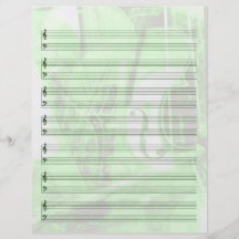 Papel Instrumento-Temático del personal en verde Tarjetas Informativas