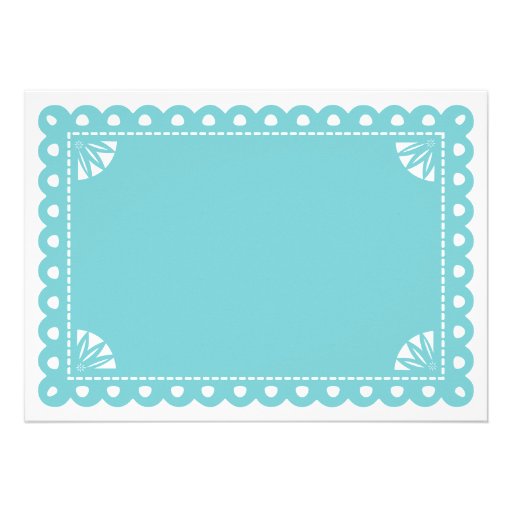 Papel Picado Engagement Party Invite - Blue