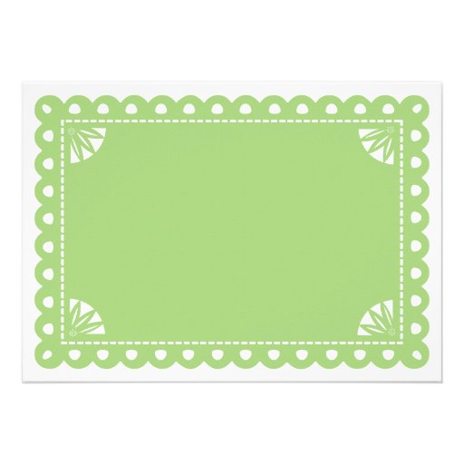 Papel Picado Engagement Party Invite - Green
