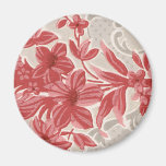 Papel pintado rayado del vintage de las flores iman para frigorífico