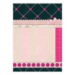 PAPER10 GIRLY SCRAPBOOKING BLACK PINKS WHITE PATTE INVITATIONS
