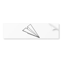 Paper Airplane Bumper Stickers