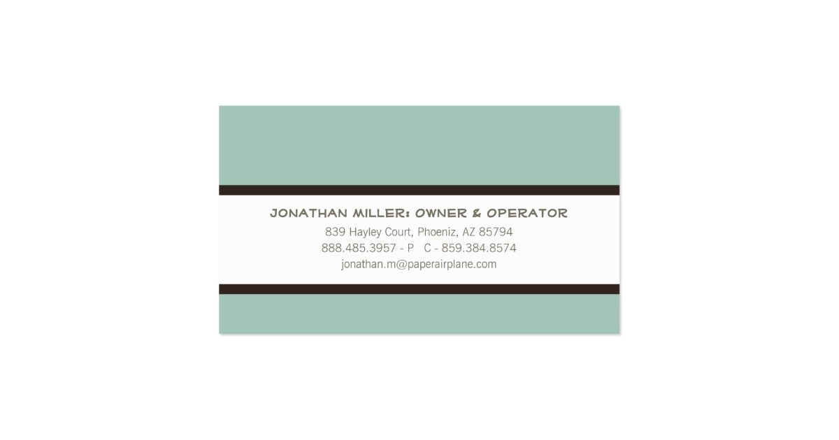 Paper Airplane Business Cards Zazzle