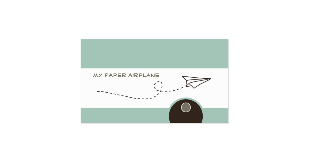 Paper Airplane Business Cards Zazzle