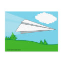 Paper Airplane Postcard