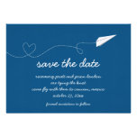 Paper Airplane Save the Date Custom Announcements at Zazzle