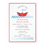 Paper Boat Baby Shower Invitation invitations