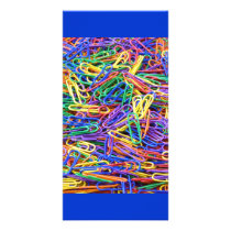 Paper clips custom photo card