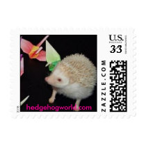 paper crane hedgehog stamp