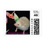 paper crane hedgehog stamp