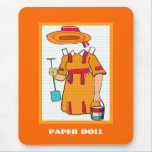 Paper Doll Beach Costume Mousepad