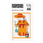 Paper Doll Beach Costume Stamp