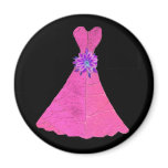 Paper Doll Bridesmaid Dresses Refrigerator Magnet